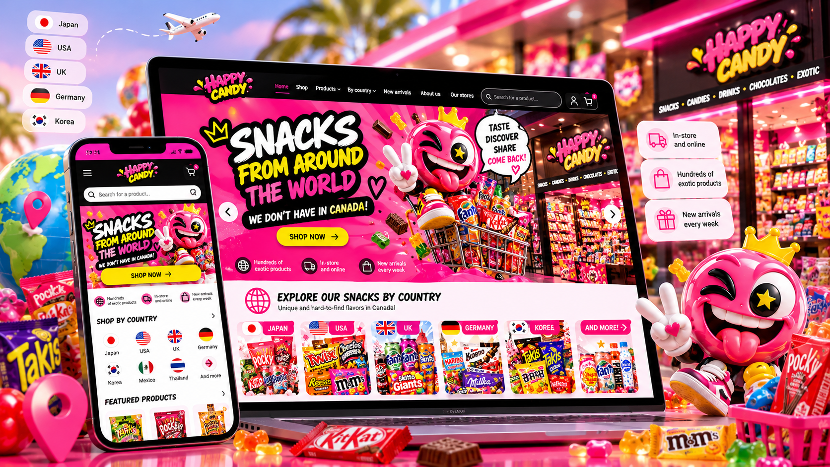 Happy Candy — E-commerce & expérience de marque pour snacks internationaux