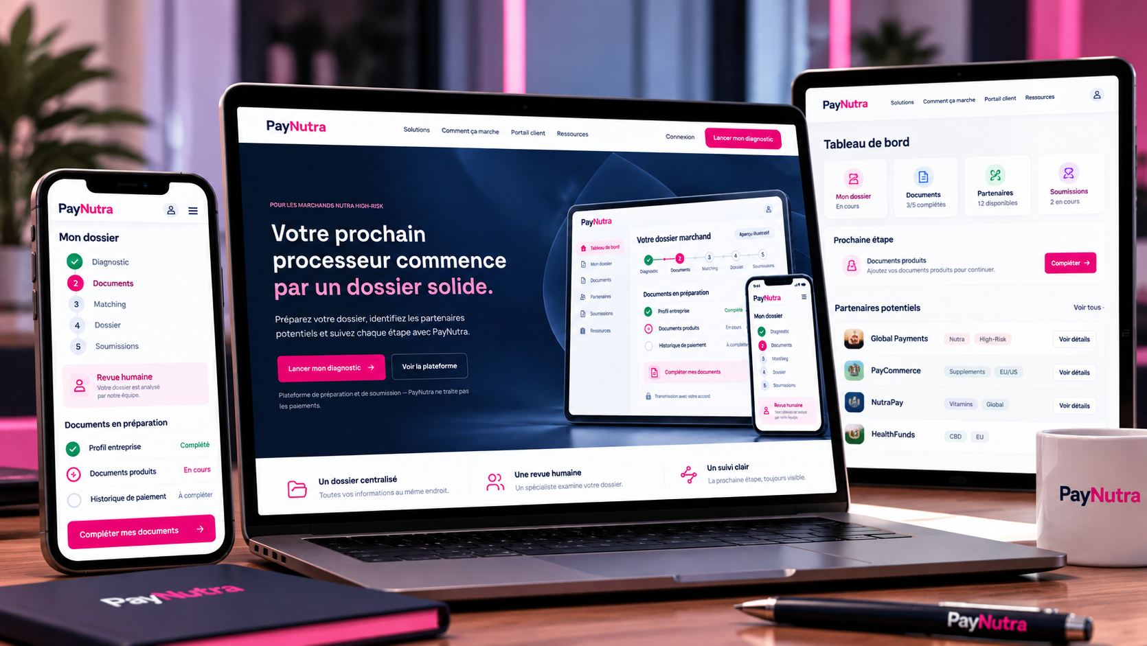 PayNutra — Plateforme de préparation et d’orchestration des dossiers marchands