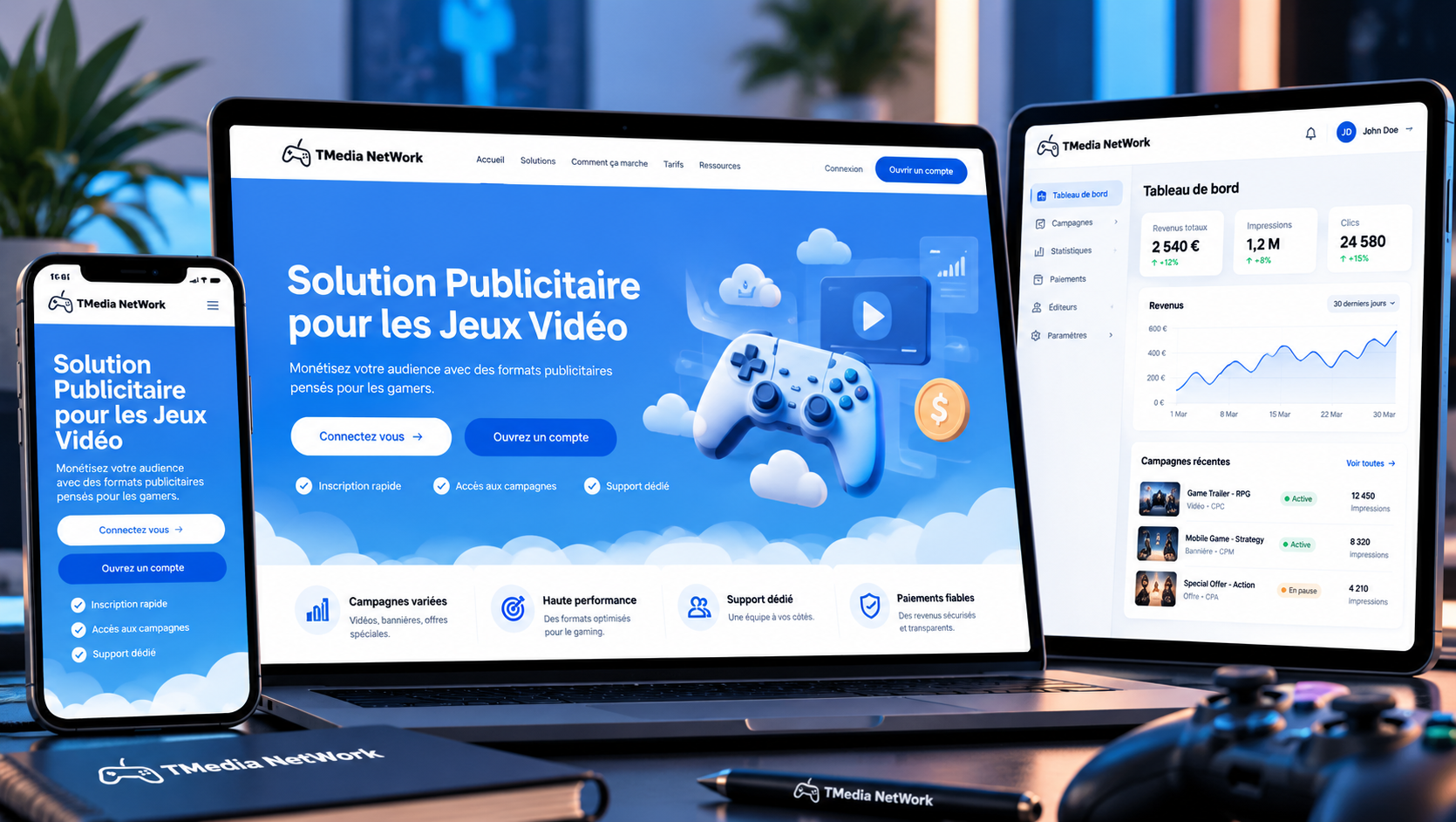 TMedia Network — Advertising & Monetization Platform